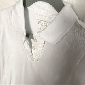NWOT Toddler Girls Ruffle Pique Polo